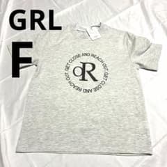 【新品】GRL ロゴプリント 半袖Tシャツ グレー F