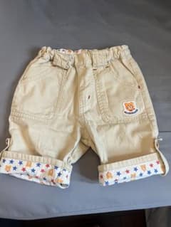 【お値下げ中！！】HOT BISCUITS ハーフパンツ ベージュ 90cmのサムネイル