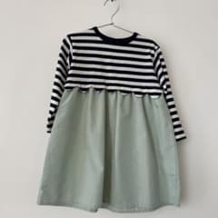 Samansa Mos2 Lagom ボーダー切替ワンピース Mのサムネイル