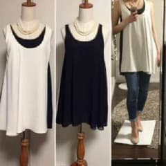 1度着用☆ MARC 6 NUMBER シフォンタンクトップ☆ チュニックのサムネイル
