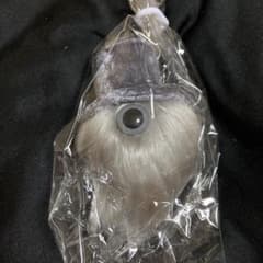 MAMEDENQ キーホルダー ハンドメイド モコモコノコ　単眼　グレーのサムネイル