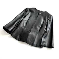 miss ashida ミスアシダ ラムレザー ノーカラージャケット 7 - メルカリ