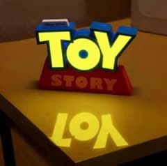 PIXAR 토이 스토리 LED 야간 조명 USB 배터리 램프 로고
