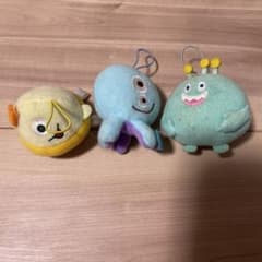 モンスター マスコットキーホルダー 3点セット 黄色、水色、緑色のサムネイル