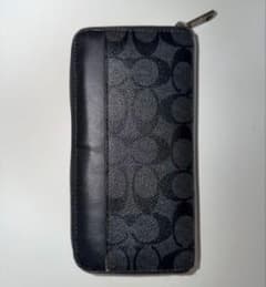 Coach ブラックレザー 長財布のサムネイル