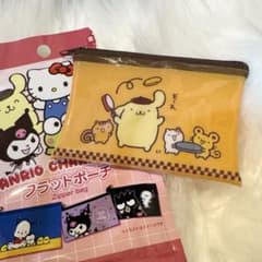 サンリオ 100均 フラットポーチ ポムポムプリンのサムネイル
