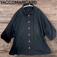 美品 YACCOMARICARD ドルマンスリーブ ピンタックシャツ 黒 L相当 