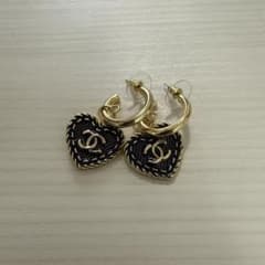 CHANEL デニム風ハートピアス ノベルティ - メルカリ