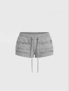 ショートパンツ グレー ジップデザインのサムネイル