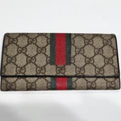 希少】GUCCI 長財布 GGスプリーム シェリーライン クラシック 定番 
