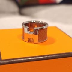 美品 エルメス オランプ ブラウンレザー リング Sサイズ - メルカリ