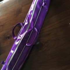 バトンケース　エナメル　紫　ラメ　バトントワリング