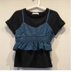 2wayデニムキャミ付Tシャツのサムネイル