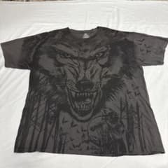 ウルフ グラフィック Tシャツ チャコール XLのサムネイル