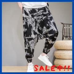 【大人気】メンズ サルエルパンツ カジュアルパンツ カーゴパンツ Lのサムネイル