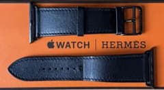 Apple Watch Hermès レザーバンド ブラック 45mmのサムネイル