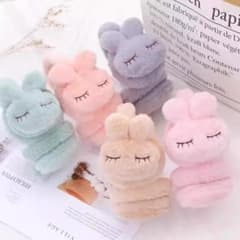 Fluffy fur earmuffs, ear cuffs, ear warmers, ear pads, set of 2