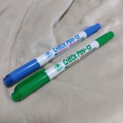 ZEBRA CHECK PEN-α 青・緑 2本セットのサムネイル