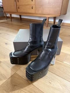 RickOwens GRILLEDPLATFORMS キスブーツ ヒールブーツ - メルカリ