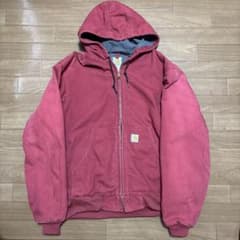 希少色　Carhartt ダック　アクティブジャケット ワインレッド　ルビー 希少色 Carhartt ダック アクティブジャケット ワインレッド ルビー