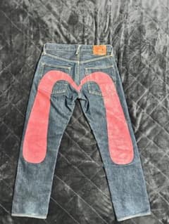 EVISU No,2ピンク大黒 ビックカモメ29 ×35 ビックペイント 美品 - メルカリ