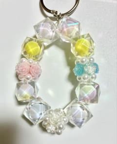 ハンドメイド ストラップ ビーズ フラワーのサムネイル