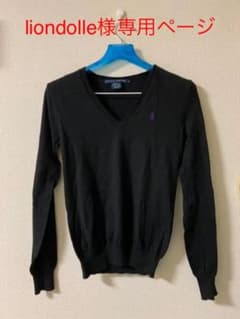 Ralph Lauren ラルフローレン　黒　紫　ニット セーターのサムネイル