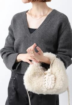 正規品　GANNI FUR ミニボーホーバック　ガニーファーショルダーバッグ