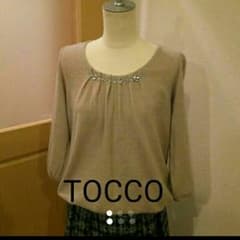 きみしげ様専用     ♡TOCCO ビジュー付きニット Ｍサイズ♡のサムネイル