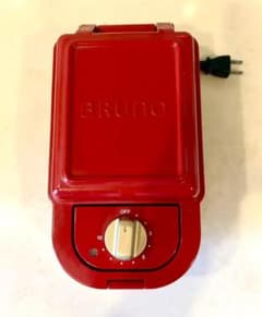 【美品】BRUNO ホットサンドメーカー 本体　メニューブック付きのサムネイル
