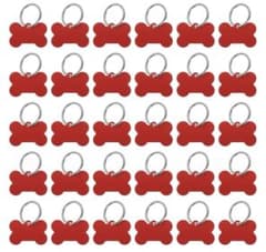 30個✨骨型ドッグタグ ペッ トIDタグ 38 mm x 25 mm - メルカリ