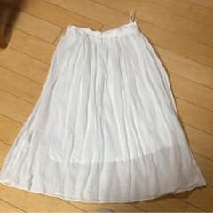 値下 アダムエロペ ロングスカート 白のサムネイル