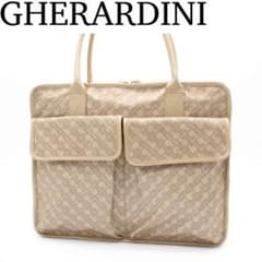GHERARDINI SOFTY ロゴグラム トートバッグ PVC ベージュ - メルカリ