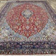 手織りペルシャ絨毯 ケルマン産 未使用に近い 394×286cm ラグ