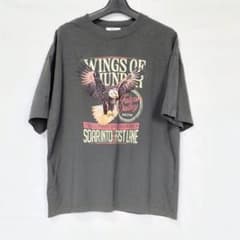 〇 WEGO ヴィンテージ グラフィック Tシャツ チャコールグレー M 〇のサムネイル