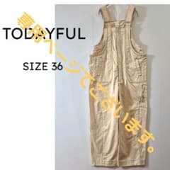 TODAYFUL フロントジップコットンサロペット SIZE 36 アイボリー