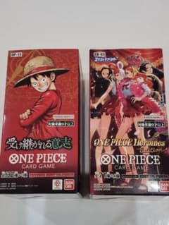 ワンピースカード計4BOX テープ付き 受け継がれる意志 ヒロインズエディション ワンピースカード 受け継がれる意志 ヒロインエディション 2box テープ