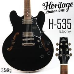 Heritage H-535 Ebony セミアコ USA製 在庫処分！ Heritage H-535 Ebony セミアコギター USA製 - メルカリ