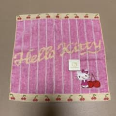 ハローキティ チェリー柄 ミニタオル ハンカチ　SANRIO