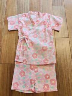 キッズ 甚平 ピンク 花柄 95cmのサムネイル