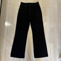 UNIQLO ユニクロ フレアハイライズジーンズ ブラック 25 S 美脚のサムネイル