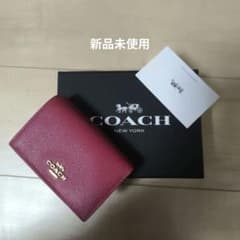 COACH 赤 三つ折り財布/レザーのサムネイル