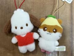 サンリオキャラクターズふわもこワッペンこれくしょんマスコット 2点