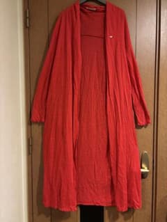 ミナペルホネン Elna 麻100% ロングカーディガン ミナペルホネンエンジ羽織りロングカーディガン Elna 日本製 - メルカリ