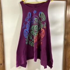紫色 スカル ペイズリー タンクトップのサムネイル