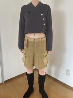IKKS y2k vintage カーキ·カーゴミニスカートのサムネイル