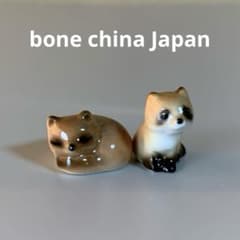 猫　陶器　置物　BONE CHINA JAPAN ボーンチャイナジャパン 美品希少】bone china Japan 陶器 置物 ミニチュア 狸 たぬき - メルカリ