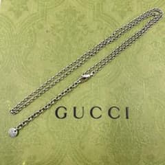 美品✨ グッチ GUCCIネックレス あずきチェーン 50cm シルバー Ag