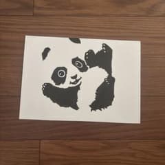 手描きイラスト】モノトーン パンダ アートのサムネイル