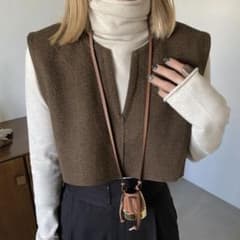 だんちゃん様専用 CFT. ベスト herringbone short vestのサムネイル
